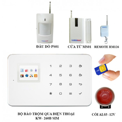 BÁO TRỘM QUA ĐIỆN THOẠI KW-260B SIM